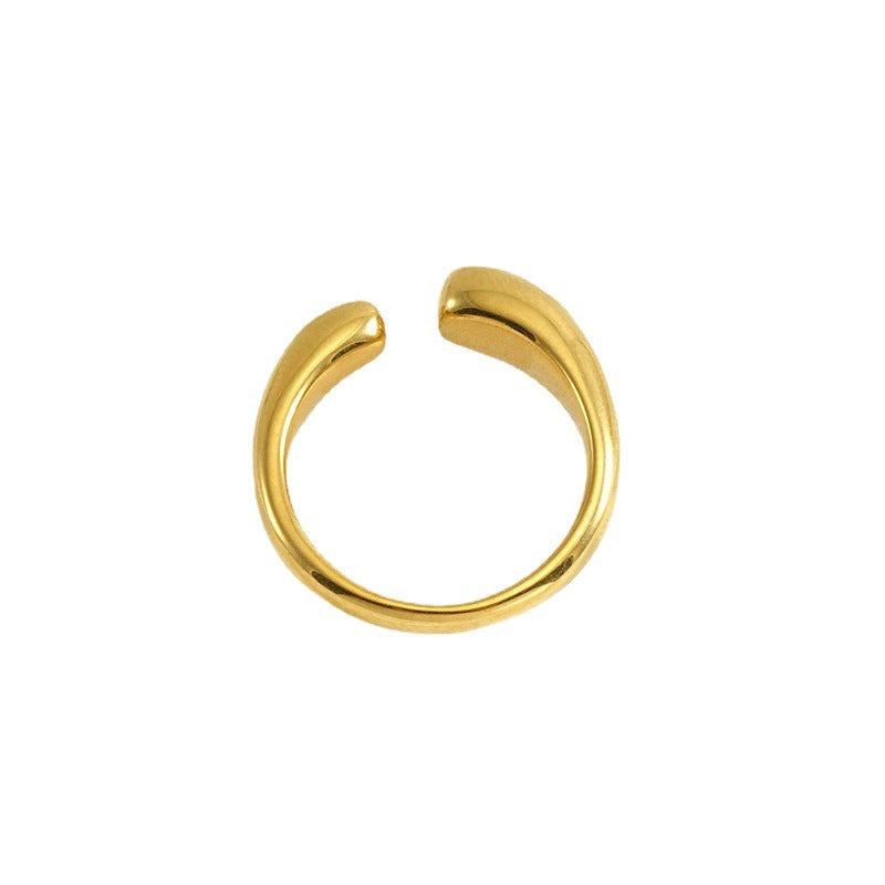 Venta al por mayor Anillos De Acero Inoxidable Ajustables Chapados En Oro